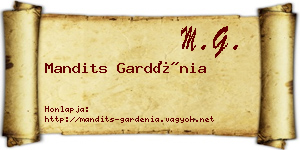 Mandits Gardénia névjegykártya